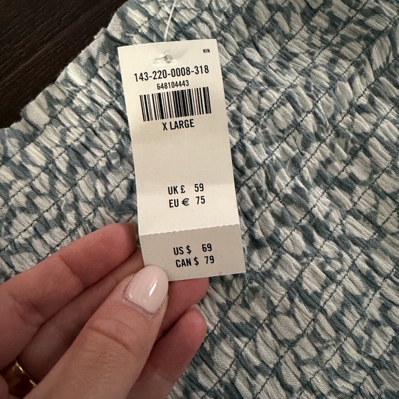 Abercrombie & Fitch Blue and White Maxi Skirt - Picture 4 of 4